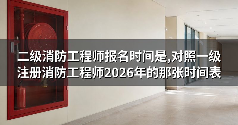 二级消防工程师报名时间是,对照一级注册消防工程师2026年的那张时间表
