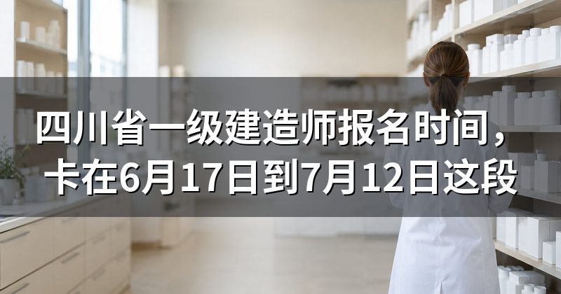 四川省一级建造师报名时间,卡在6月17日到7月12日这段