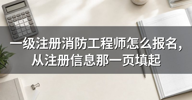 一级注册消防工程师怎么报名,从注册信息那一页填起