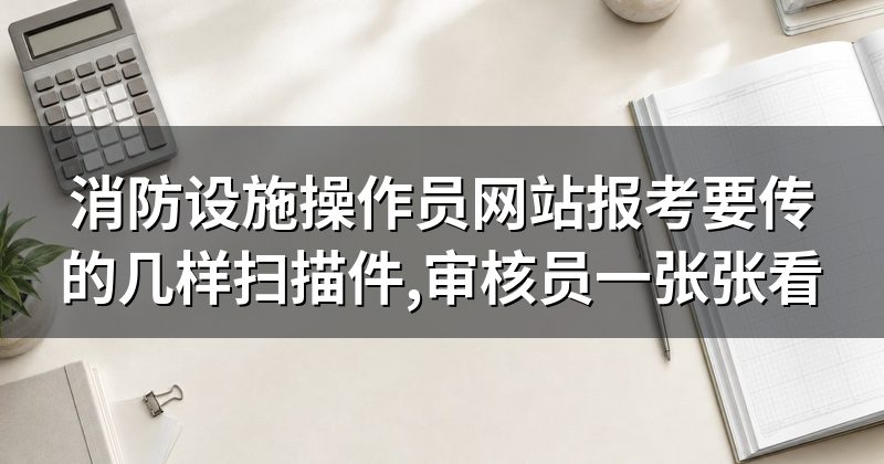 消防设施操作员网站报考要传的几样扫描件,审核员一张张看