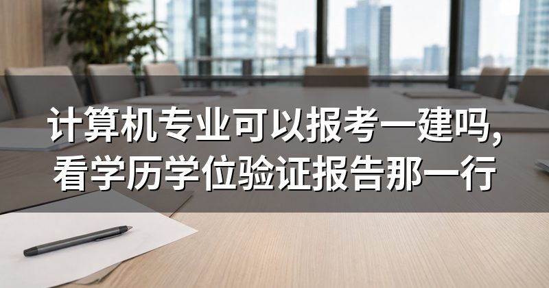 计算机专业可以报考一建吗,看学历学位验证报告那一行
