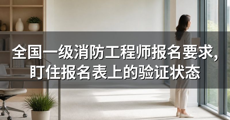 全国一级消防工程师报名要求,盯住报名表上的验证状态