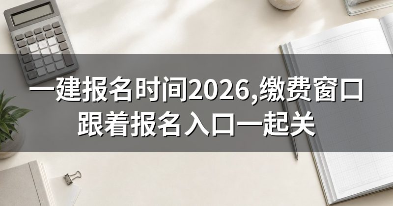 一建报名时间2026,缴费窗口跟着报名入口一起关