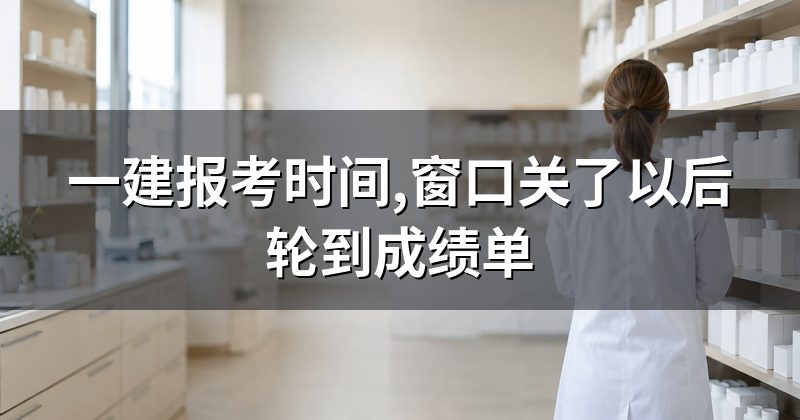 一建报考时间,窗口关了以后轮到成绩单