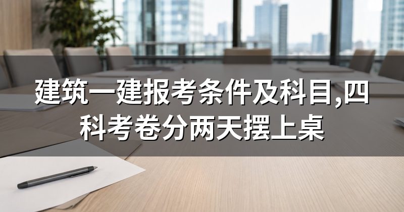 建筑一建报考条件及科目,四科考卷分两天摆上桌