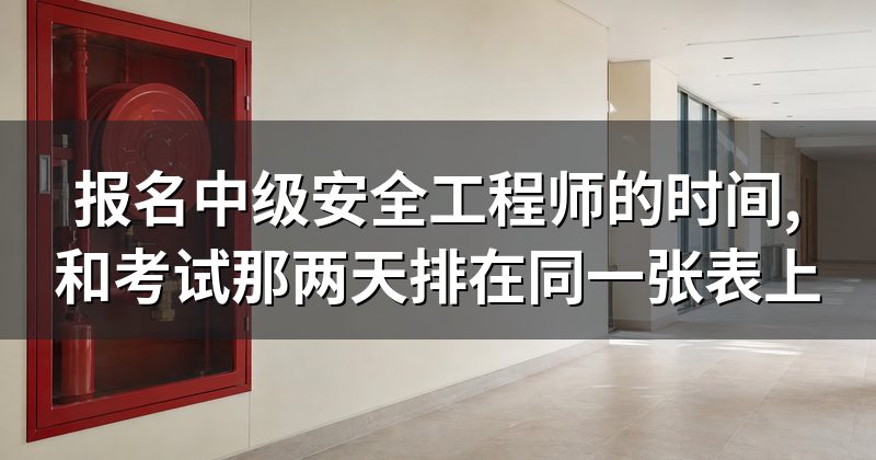 报名中级安全工程师的时间,和考试那两天排在同一张表上