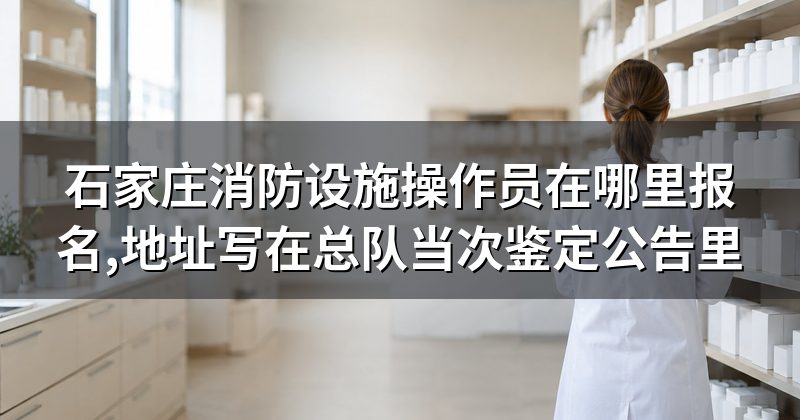 石家庄消防设施操作员在哪里报名,地址写在总队当次鉴定公告里