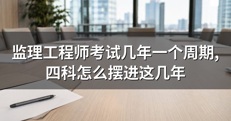 监理工程师考试几年一个周期,四科怎么摆进这几年