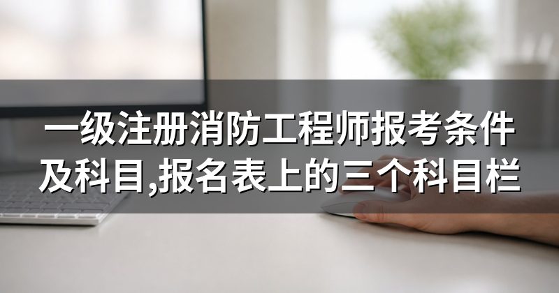 一级注册消防工程师报考条件及科目,报名表上的三个科目栏