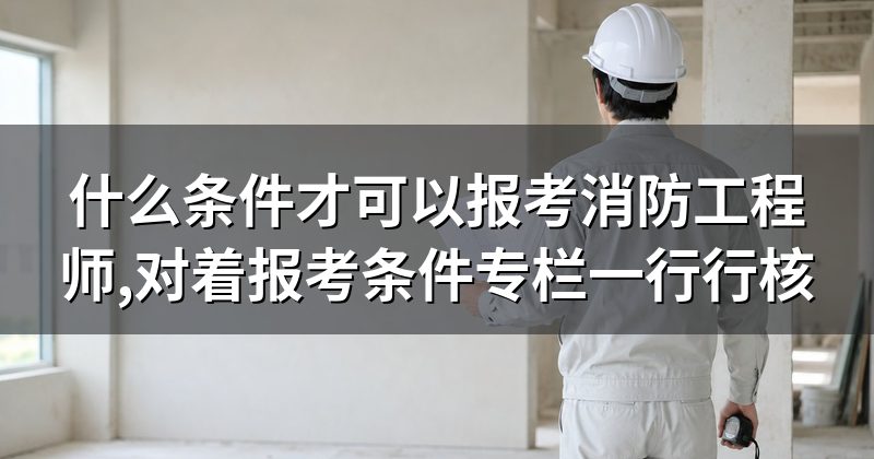 什么条件才可以报考消防工程师,对着报考条件专栏一行行核