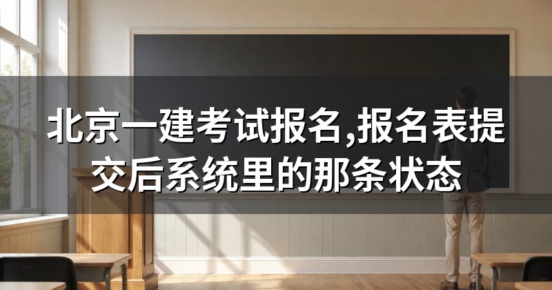 北京一建考试报名,报名表提交后系统里的那条状态
