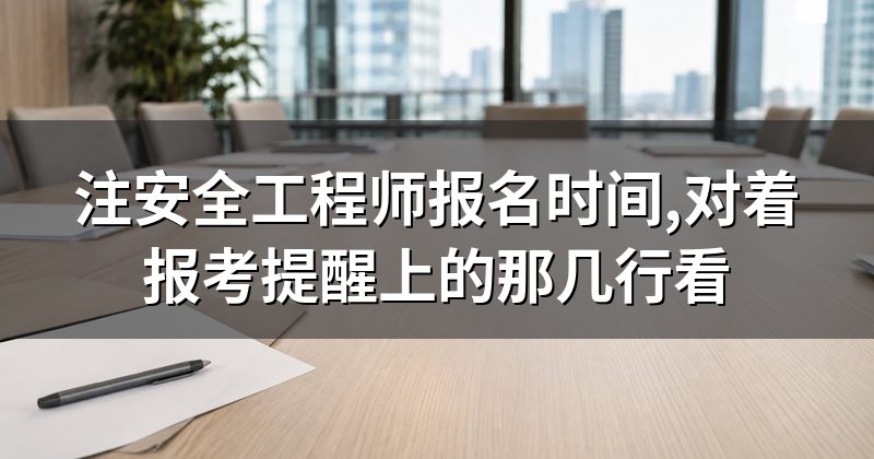 注安全工程师报名时间,对着报考提醒上的那几行看