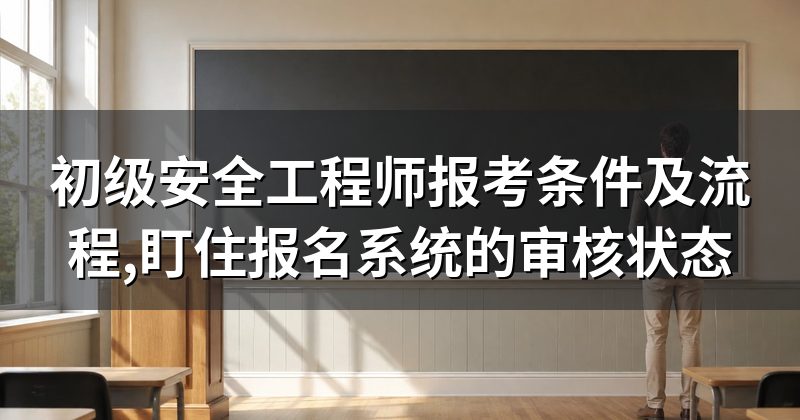 初级安全工程师报考条件及流程,盯住报名系统的审核状态