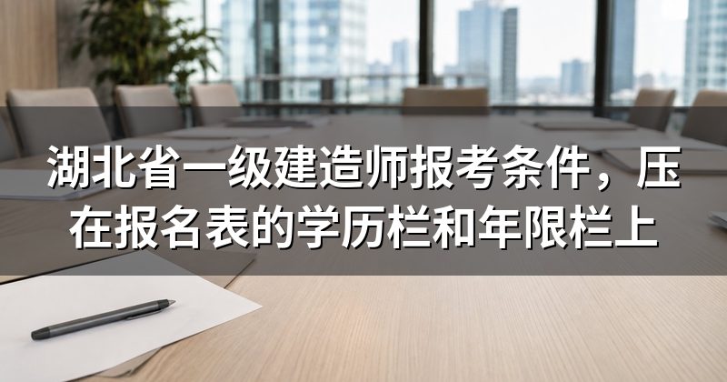 湖北省一级建造师报考条件,压在报名表的学历栏和年限栏上