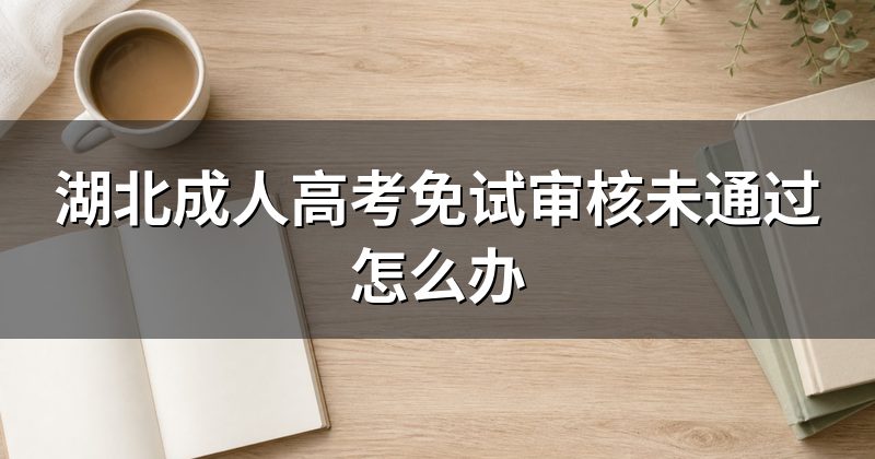 湖北成人高考免试审核未通过怎么办
