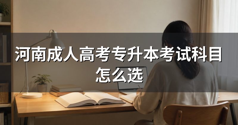 河南成人高考专升本考试科目怎么选