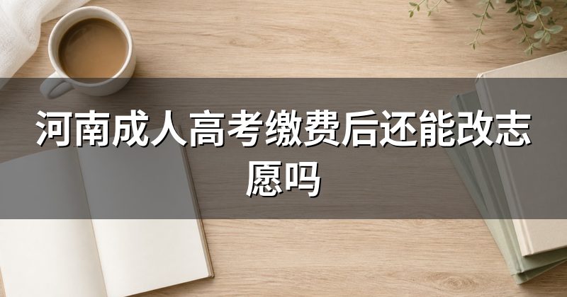 河南成人高考缴费后还能改志愿吗
