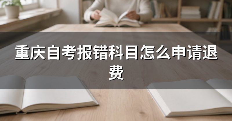 重庆自考报错科目怎么申请退费