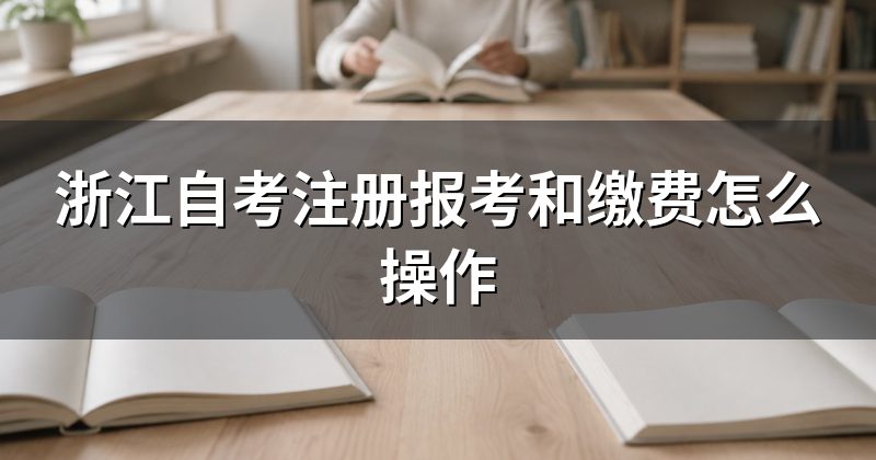 浙江自考注册报考和缴费怎么操作