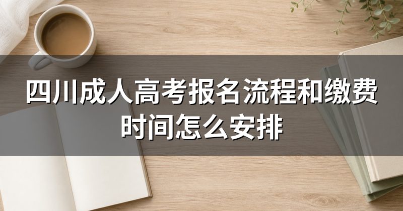 四川成人高考报名流程和缴费时间怎么安排