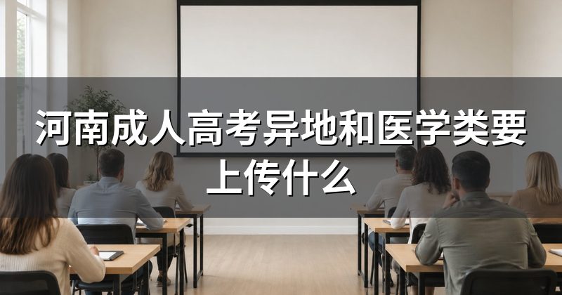 河南成人高考异地和医学类要上传什么