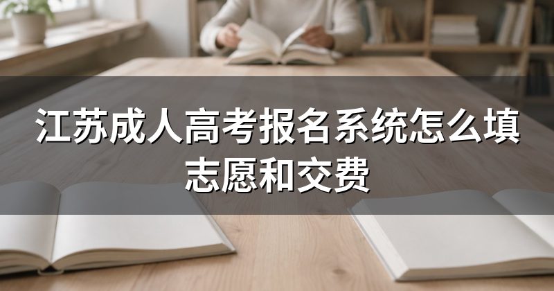 江苏成人高考报名系统怎么填志愿和交费
