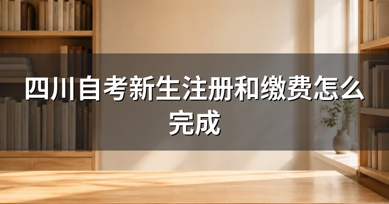 四川自考新生注册和缴费怎么完成