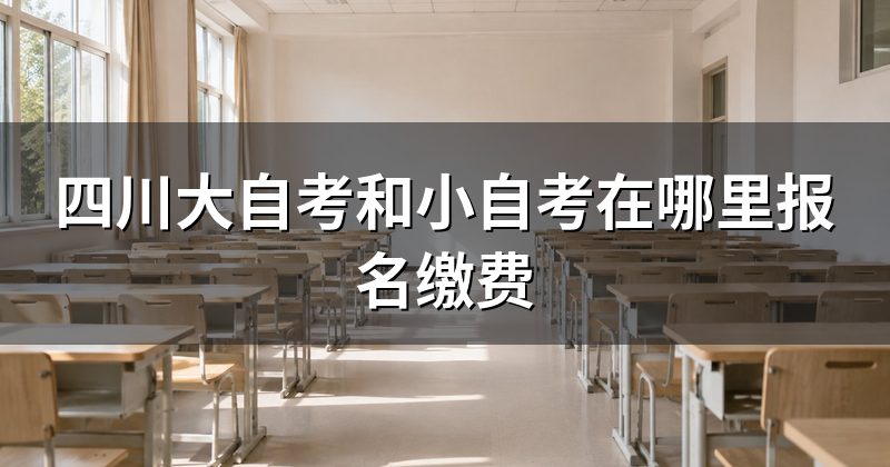四川大自考和小自考在哪里报名缴费