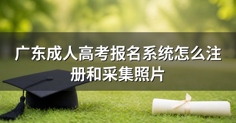 广东成人高考报名系统怎么注册和采集照片