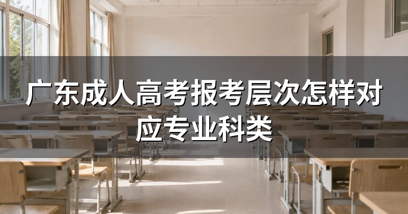 广东成人高考报考层次怎样对应专业科类