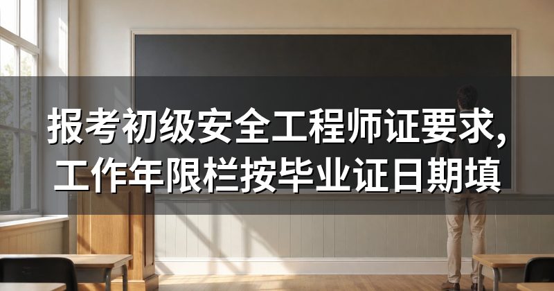 报考初级安全工程师证要求,工作年限栏按毕业证日期填