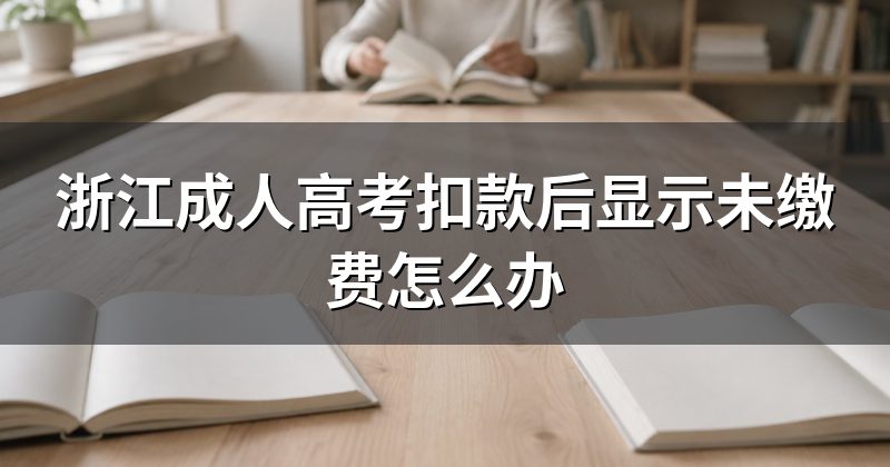 浙江成人高考扣款后显示未缴费怎么办