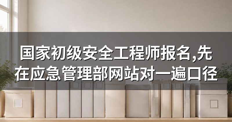 国家初级安全工程师报名,先在应急管理部网站对一遍口径