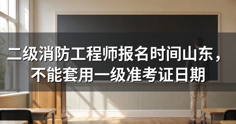 二级消防工程师报名时间山东，不能套用一级准考证日期