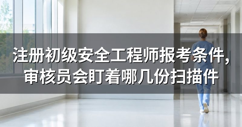 注册初级安全工程师报考条件,审核员会盯着哪几份扫描件