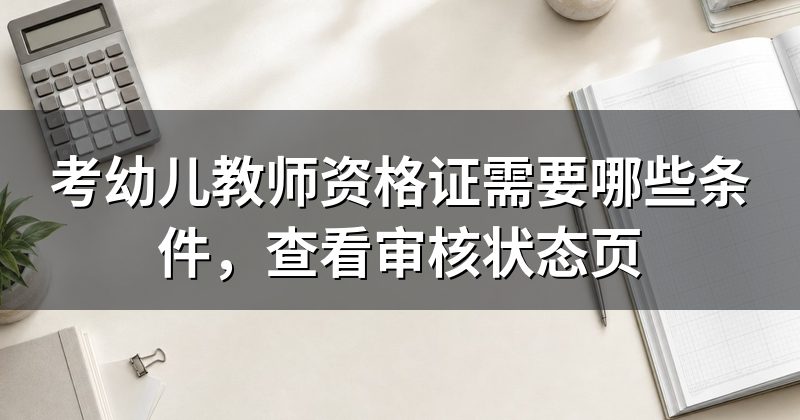 考幼儿教师资格证需要哪些条件,查看审核状态页