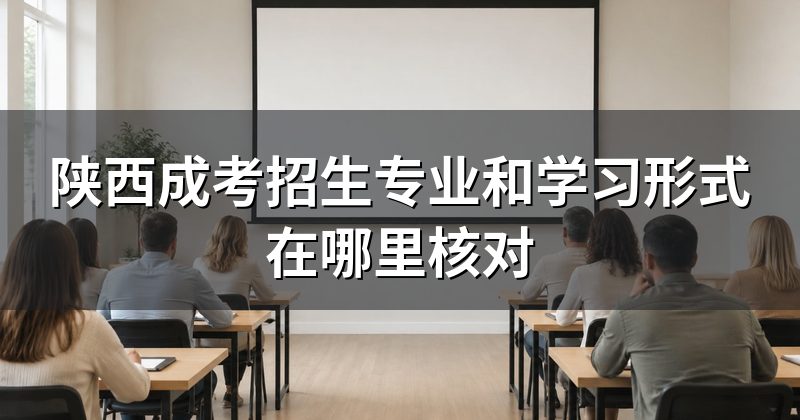 陕西成考招生专业和学习形式在哪里核对