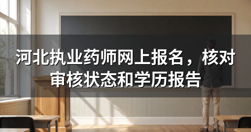 河北执业药师网上报名，核对审核状态和学历报告