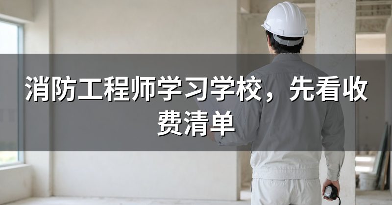 消防工程师学习学校,先看收费清单