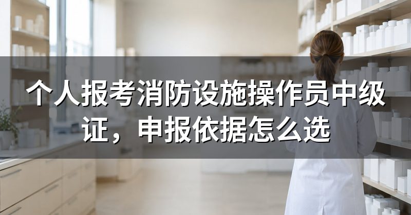 个人报考消防设施操作员中级证，申报依据怎么选