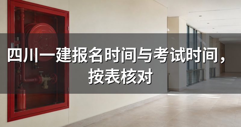 四川一建报名时间与考试时间，按表核对