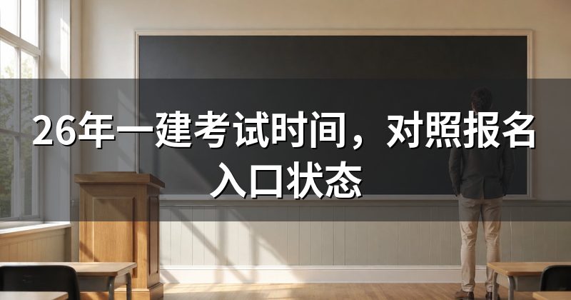 26年一建考试时间,对照报名入口状态
