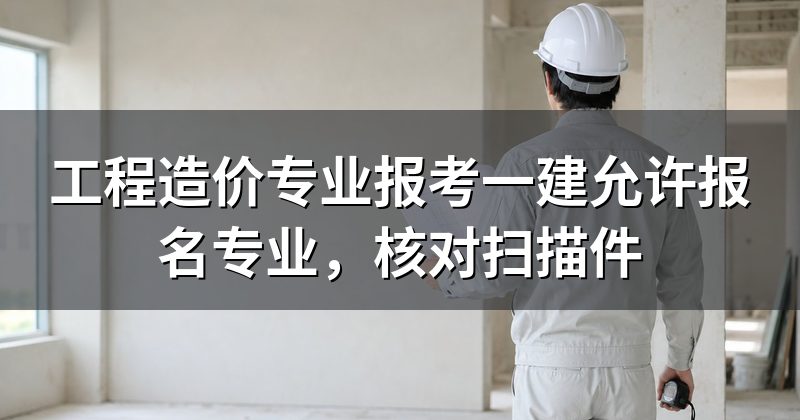 工程造价专业报考一建允许报名专业，核对扫描件