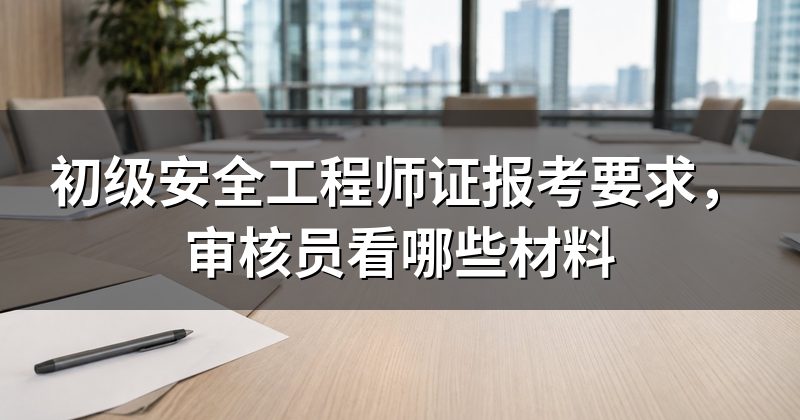 初级安全工程师证报考要求,审核员看哪些材料