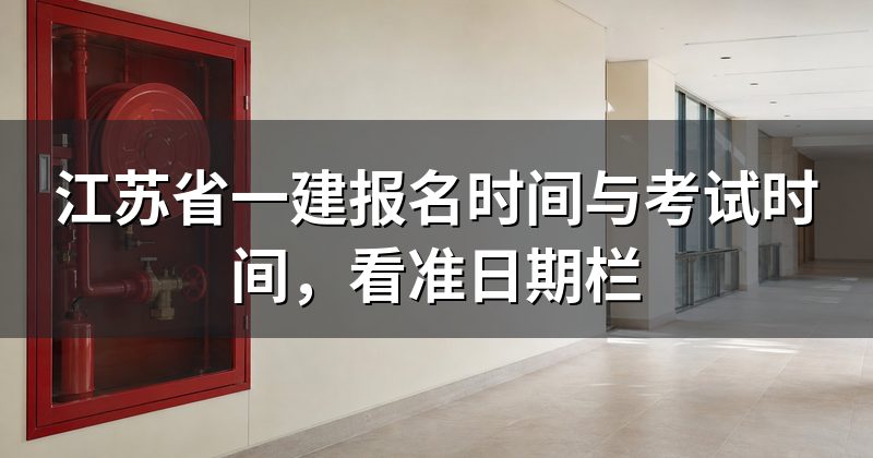 江苏省一建报名时间与考试时间,看准日期栏