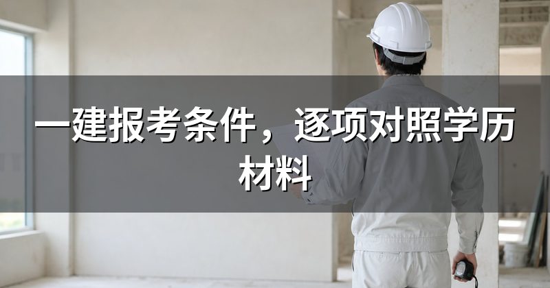一建报考条件,逐项对照学历材料