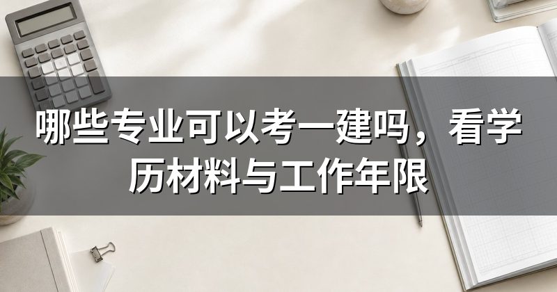 哪些专业可以考一建吗,看学历材料与工作年限