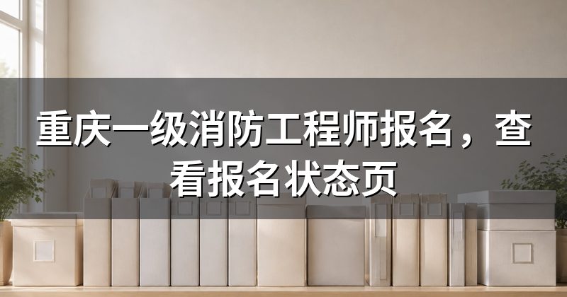 重庆一级消防工程师报名,查看报名状态页