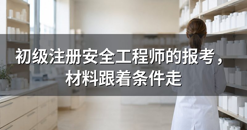 初级注册安全工程师的报考,材料跟着条件走