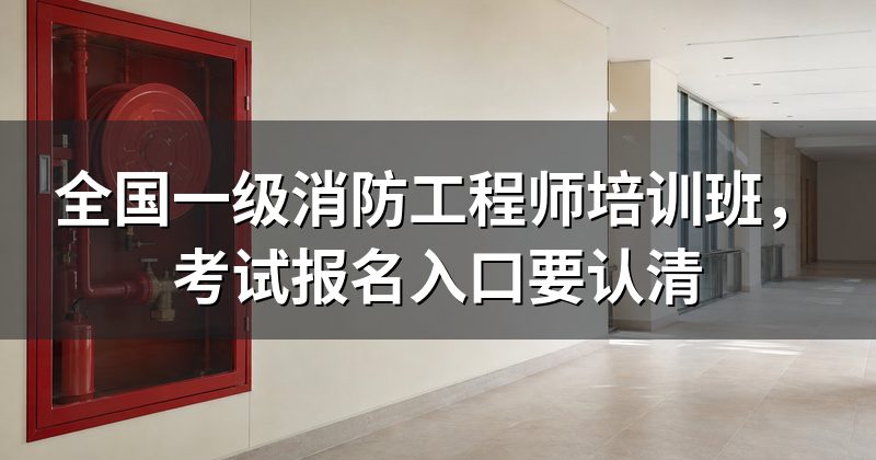 全国一级消防工程师培训班,考试报名入口要认清